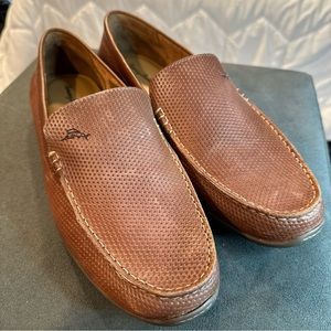 Tommy Bahama Men's Brown Leather Slip On Loafers Sz 10